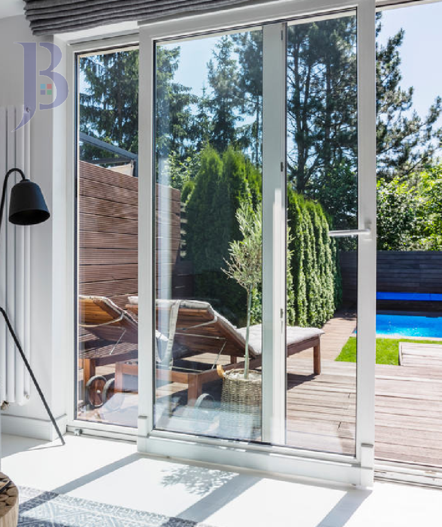 upvc sliding door pool side